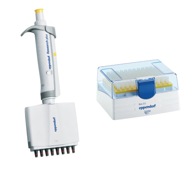 Eppendorf Research plus 10-100μL 八道手动移液器 8道排枪